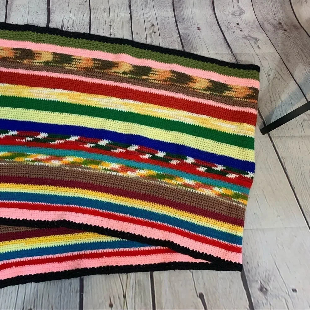 Handmade lap afghan 27 inches by 76 inches